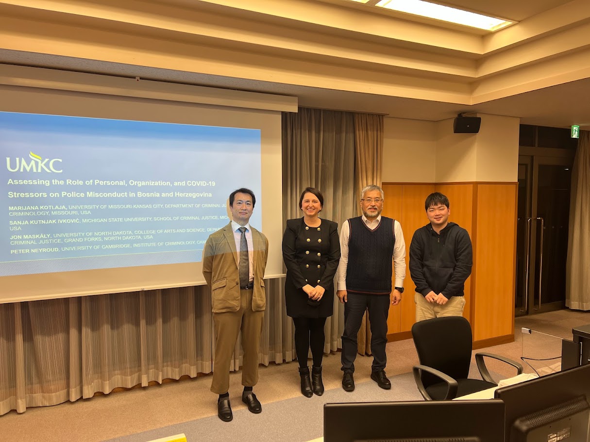 With international research colleagues, Kyoto, Japan